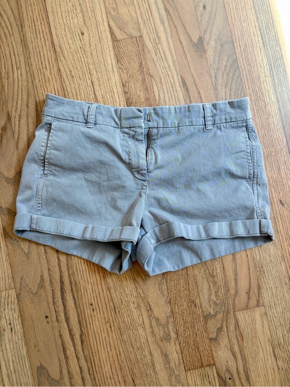 J. Crew Light Gray Rolled-Hem Cotton Shorts